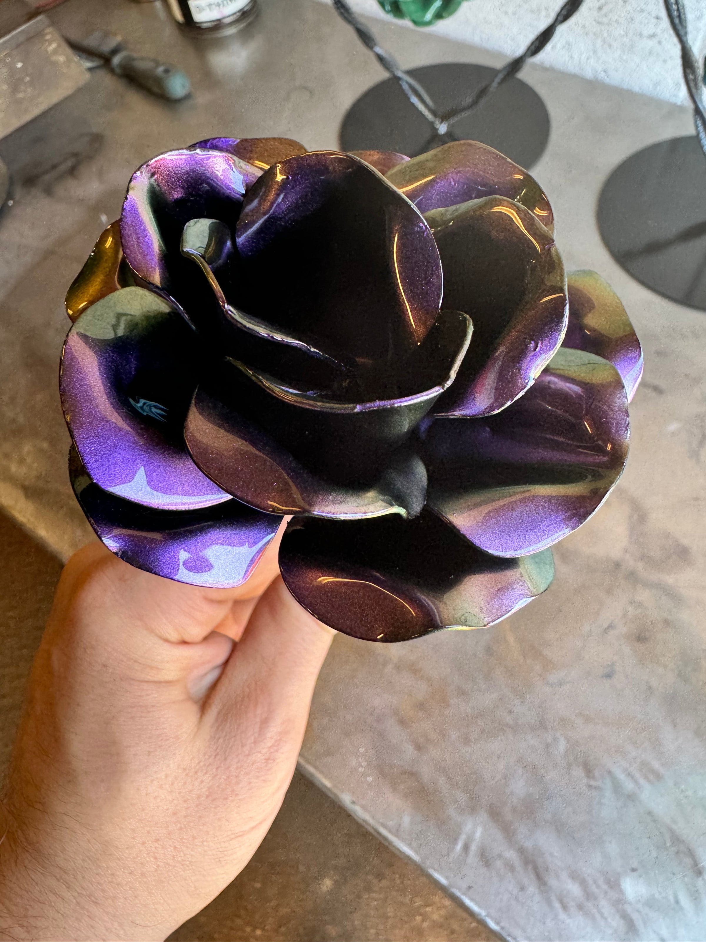 Metal Rose Rattle Ornate metal rose | Designs By Bobby